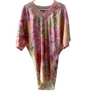 Natori Vintage Petite Blouse Top Pink Excellent Condition Short Sleeve Pullover